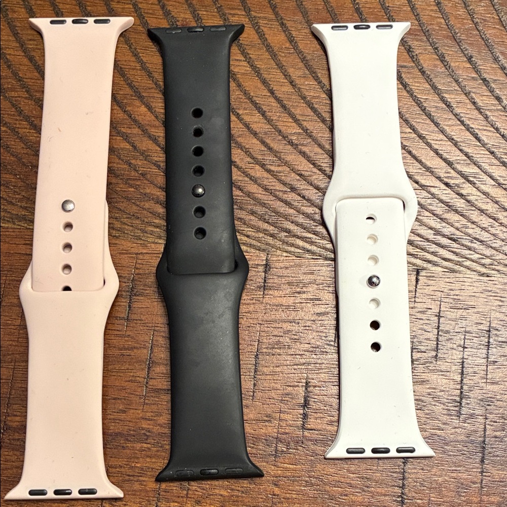 Smartwatch Band Set - Black, Pink, and White